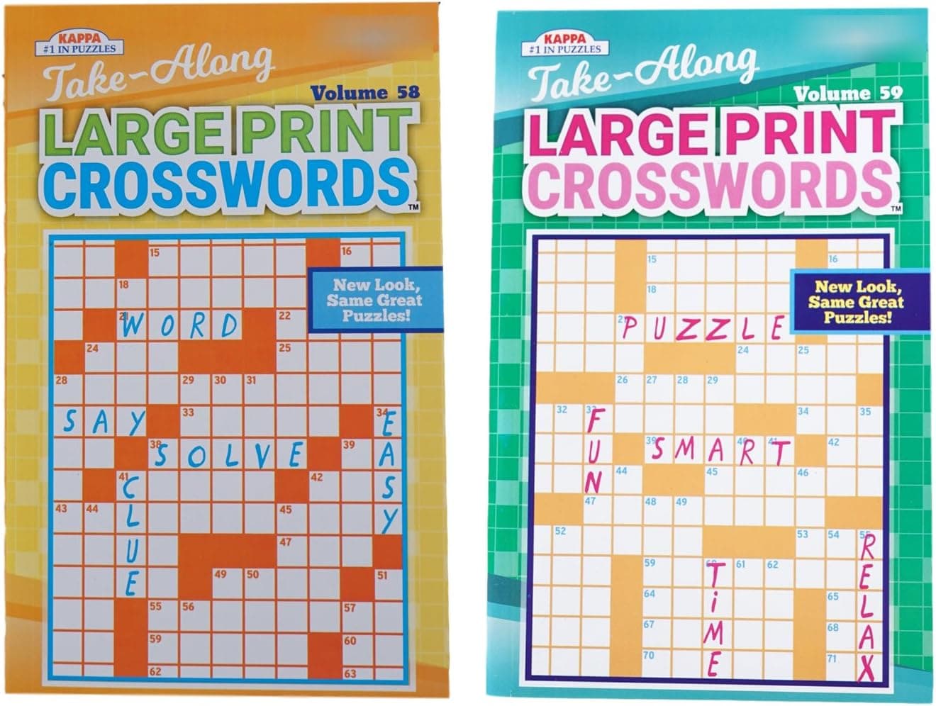 Kappa Crosswords Puzzle Books Vol 58 & 59 - Travel Size