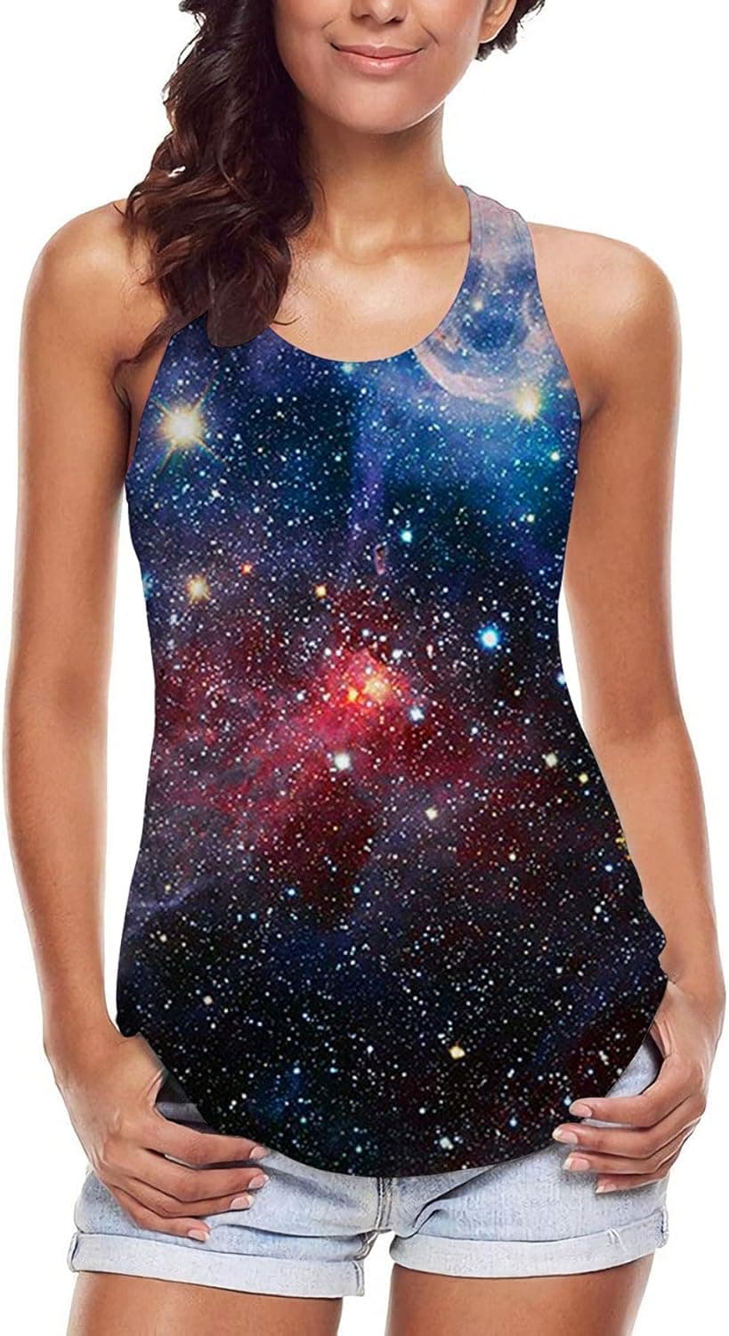 Leapparel Women's Cool Design 3D Printed Sleeveless Racerback Tank Top Vest Shirts …