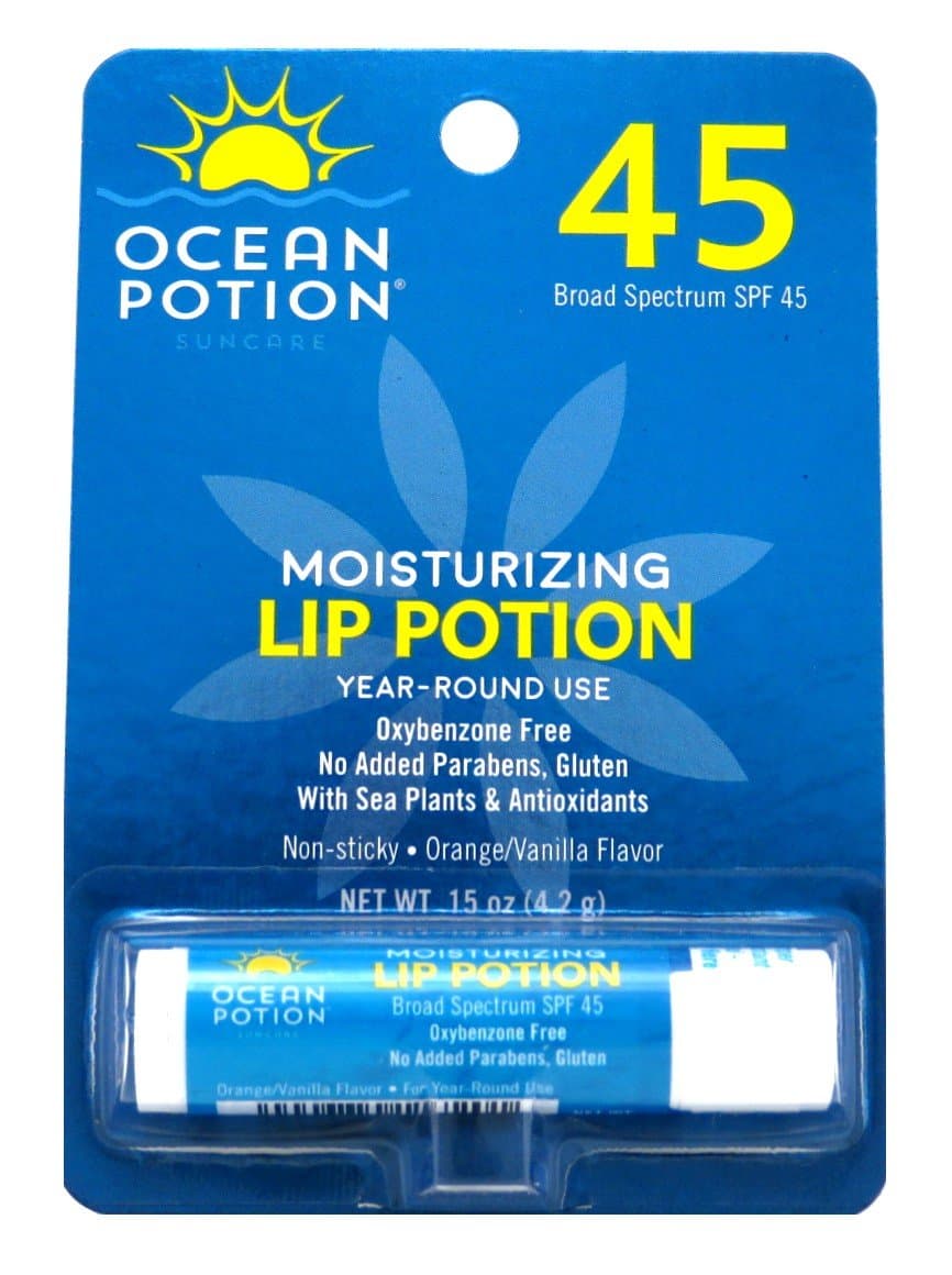 Ocean Potion Lip Moisturizing Potion Spf45 Orange/Vanilla Flavor 0.15 Ounce (4.4ml) (6 Pack)