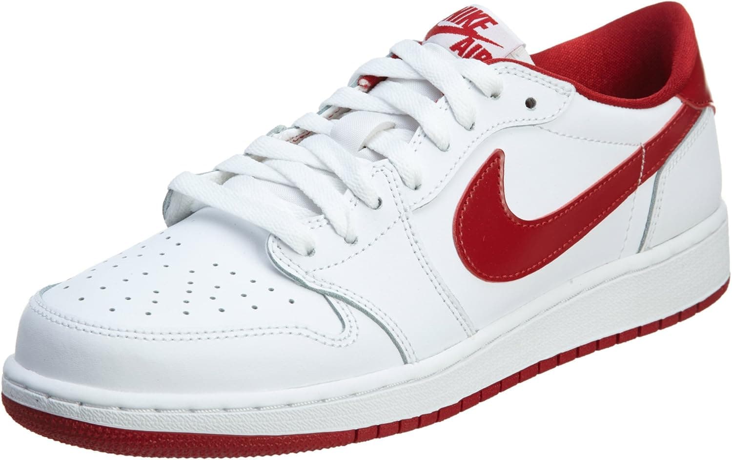 Nike boys Nike Boys' Air Jordan 1 Retro Low Og Bg White/Red 709999-101