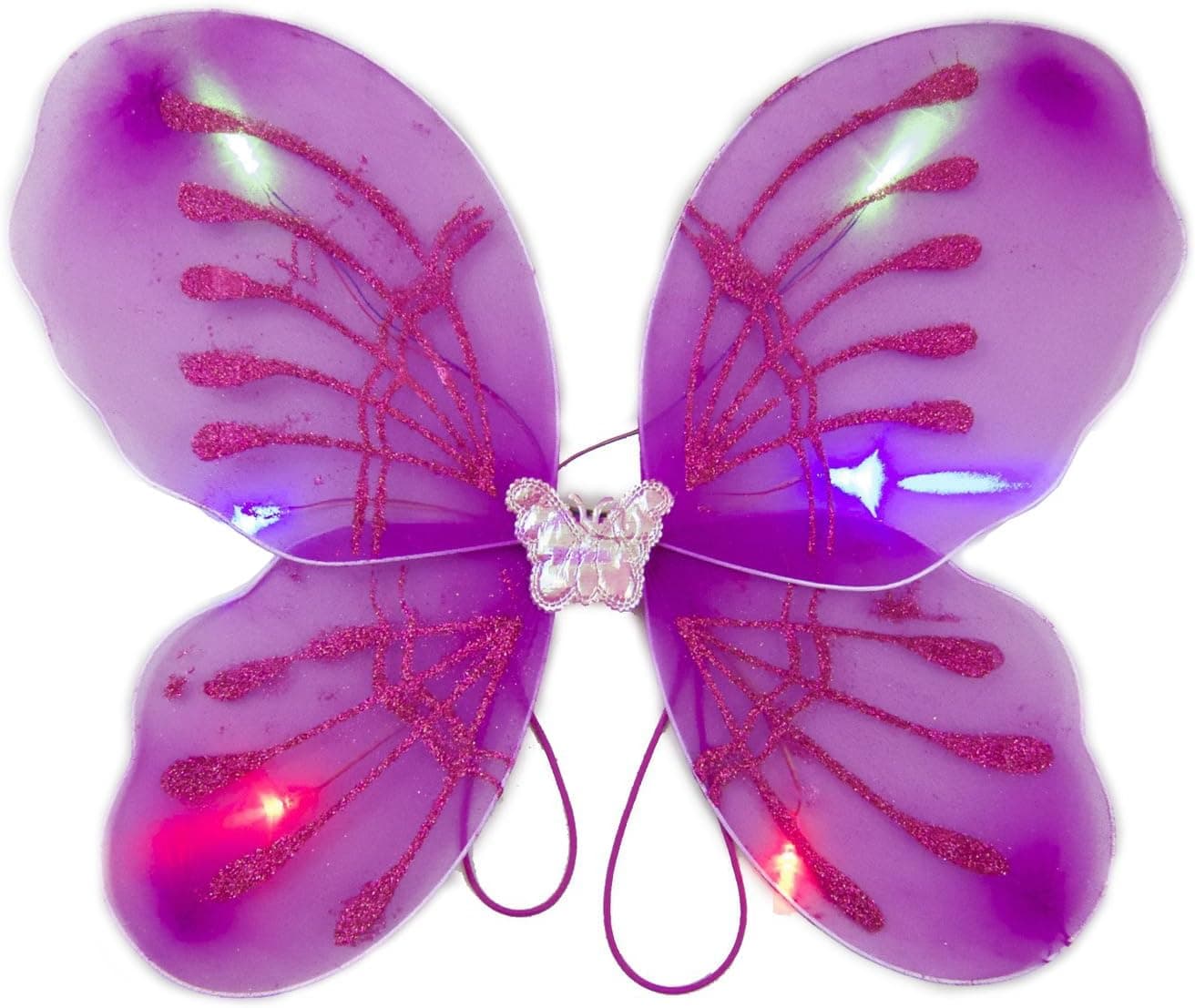 blinkee Light Up Fuchsia Fairy Butterfly Wings LED Halloween Costume for Trick or Treat