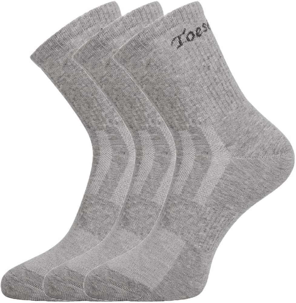 Toes&Feet Men's Anti-Odor Quick-Dry Quarter Crew Athletic and Dress Socks
