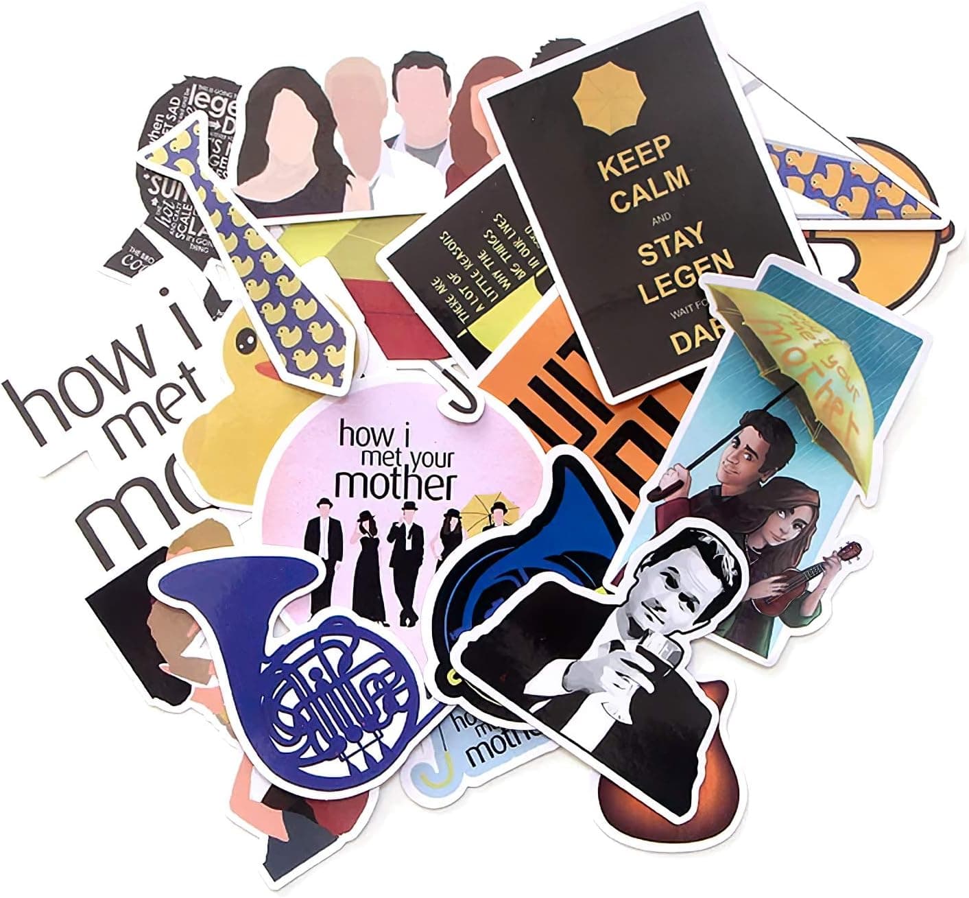20 Pcs How I Met Your Mother Waterproof Stickers Kids Toy Sticker for DIY Luggage Laptop Skateboard Car Decor