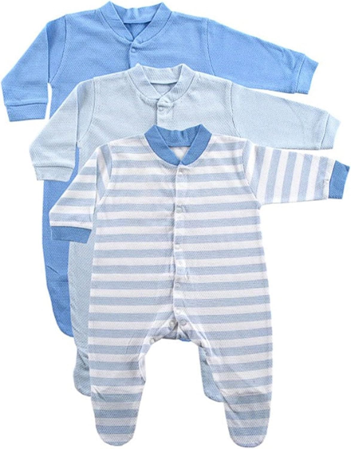 Luvable Friends 3-Pack Sleep-N-Play in Blue, 6-9 months