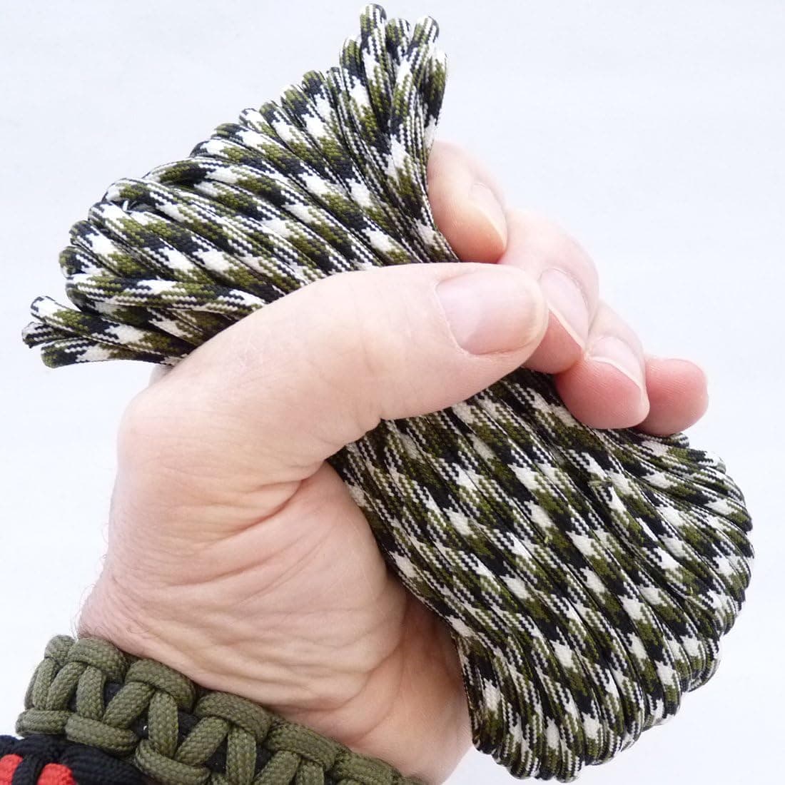 MilSpec Paracord Army Camo 310 ft. Spool, Military Survival Braided Parachute 550 Cord. Use with Paracord Tools for Tent Camping, Hiking, Hunting Ropes, Bracelets & Projects. Plus 2 eBooks.