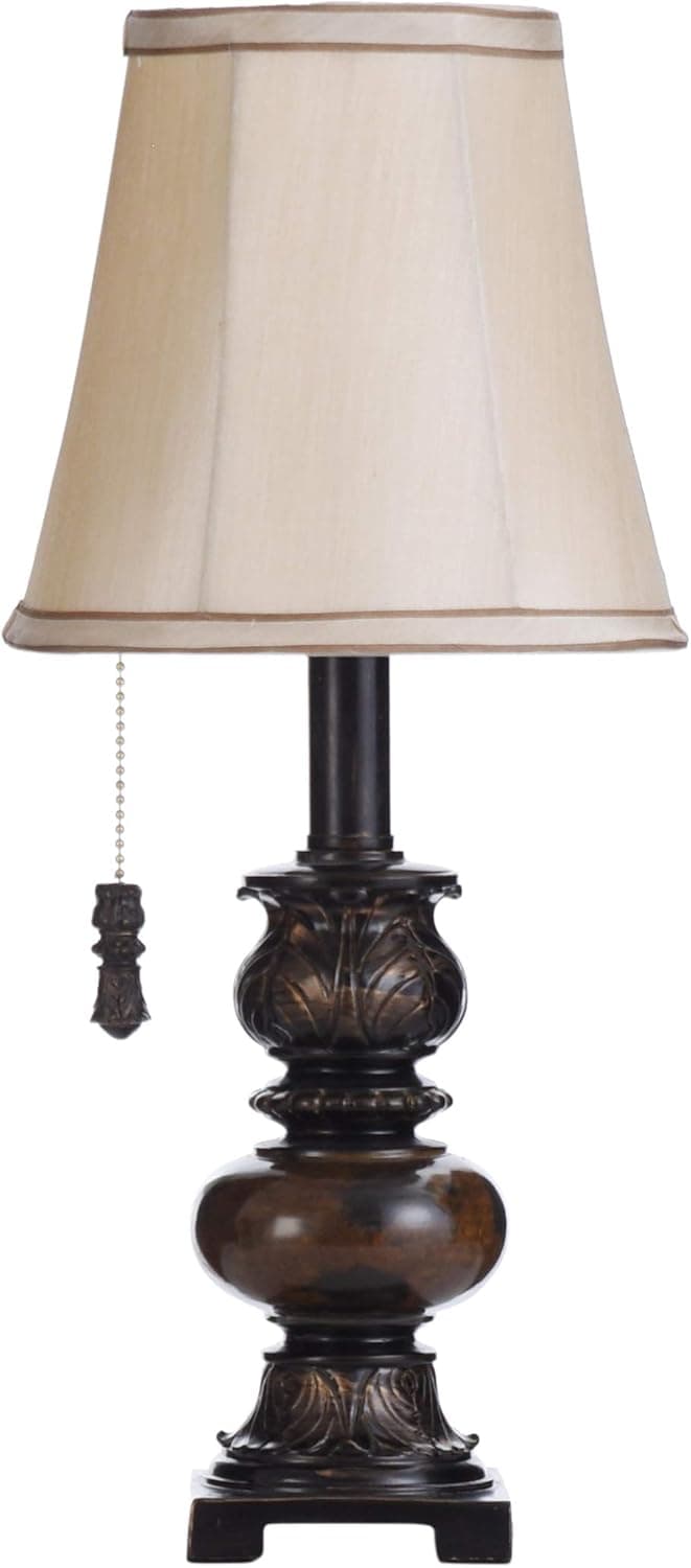 Collective Design 720354119622 Table Lamp, Overall Dimensions are: (8" W x 8" D x 18.5" H), Bronze Metal
