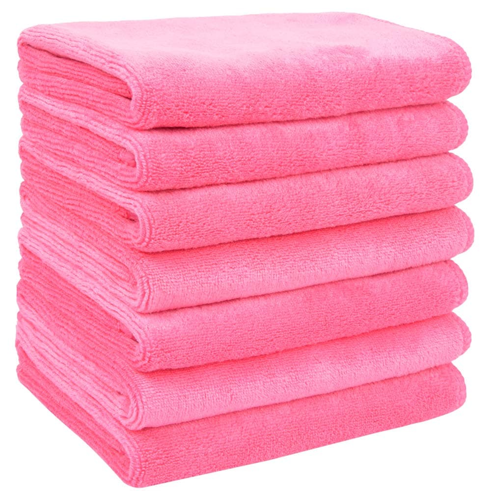 VIVOTE Soft Washcloths Quick Drying Face Cloths Reusable Makeup Remover Cloths Microfiber Facial Cloths for Washing Face Makeup Washcloths 7 Pack Purple