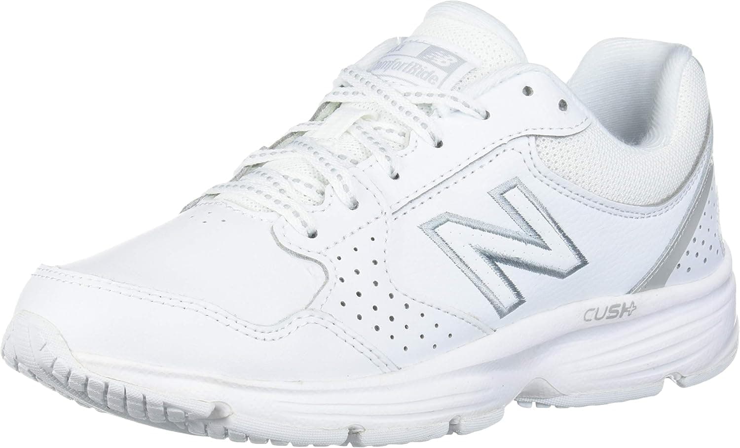 New Balance womens 411 V1 Walking Shoe, White/White, 5.5 Wide US