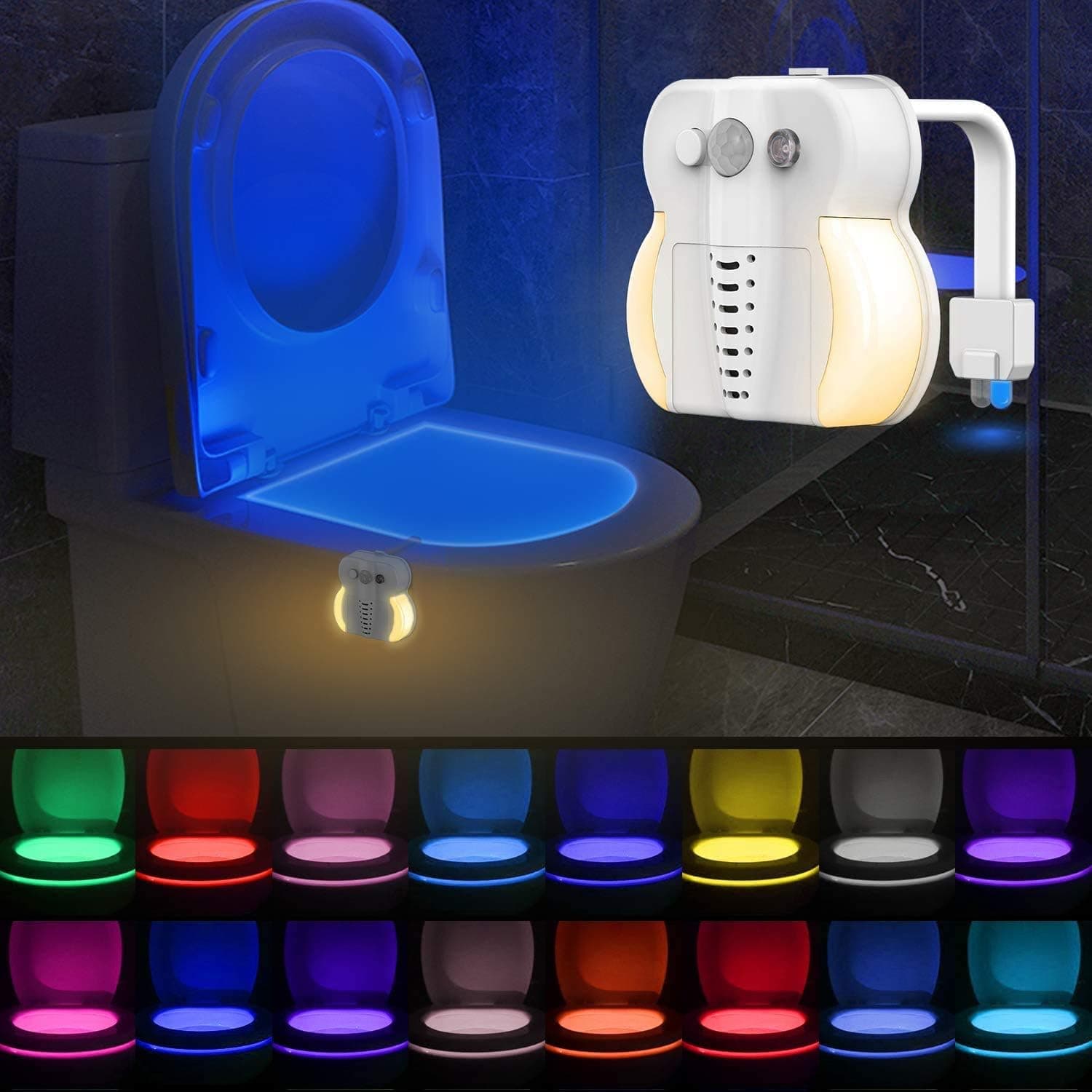 oilet Night Light LED Toilet Bowl Light Color Changing Toilet Light for Bathroom