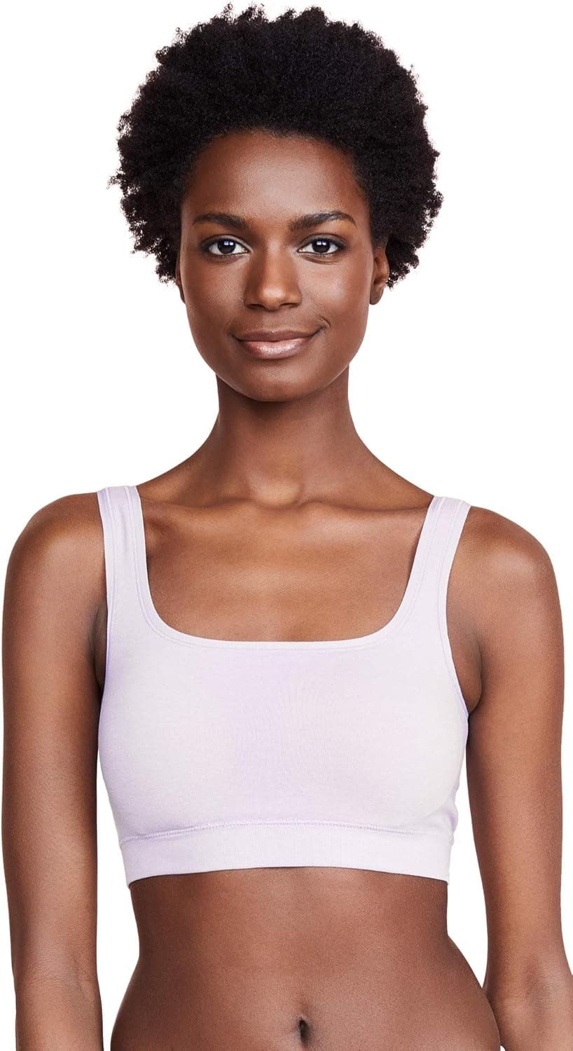 Yummie by Heather Thomson by Heather Thomson Women's Tanya Seamless Wire Free Scoop Neck Bra Underwear, Jacquard Thistle, S/M