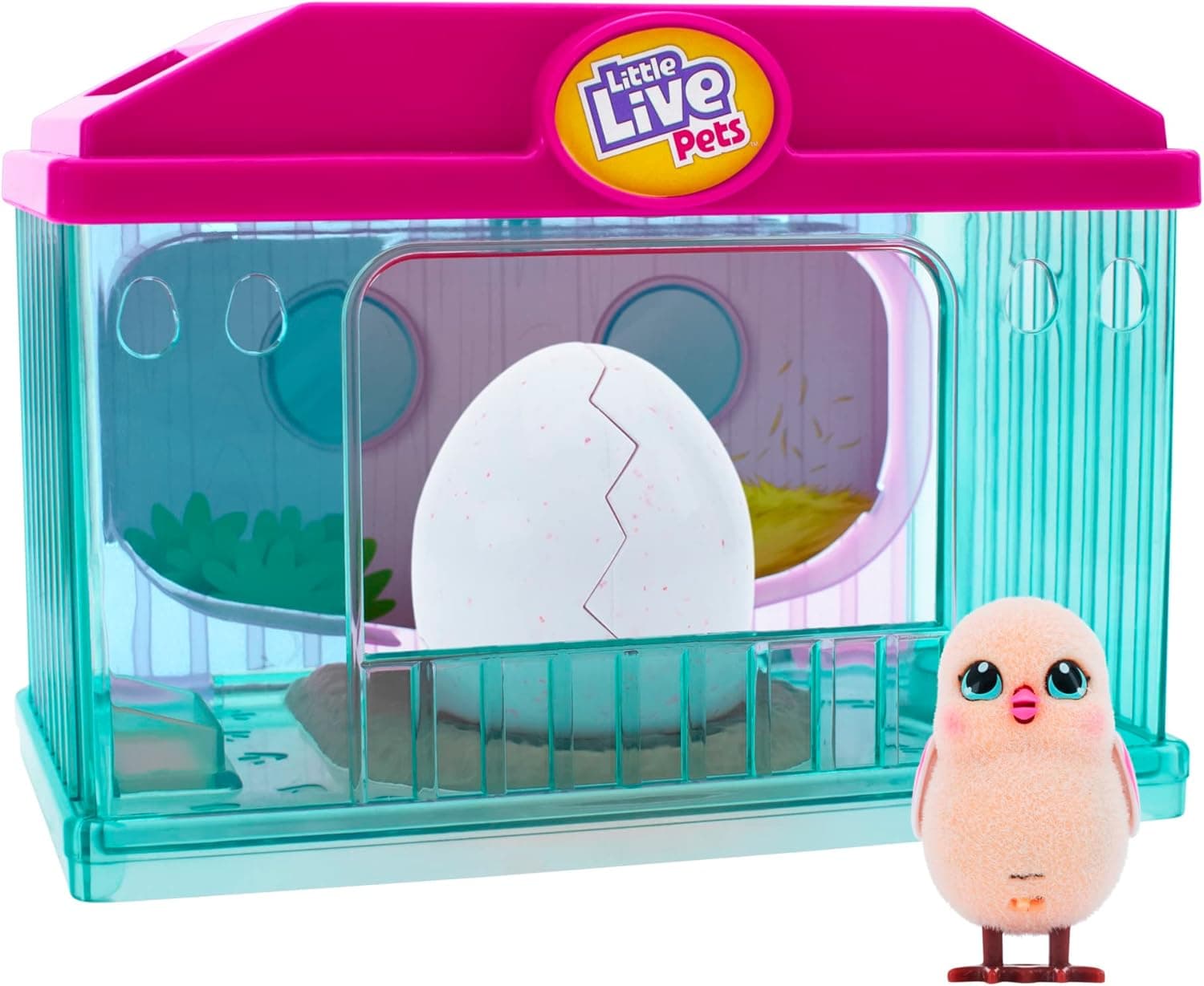 Little Live Pets - Surprise Chick Hatching House - Cute Interactive Collectible Toy Chick Chirps & Taps; Hatches Out of Egg & Hops About; Includes Hatching House Playset