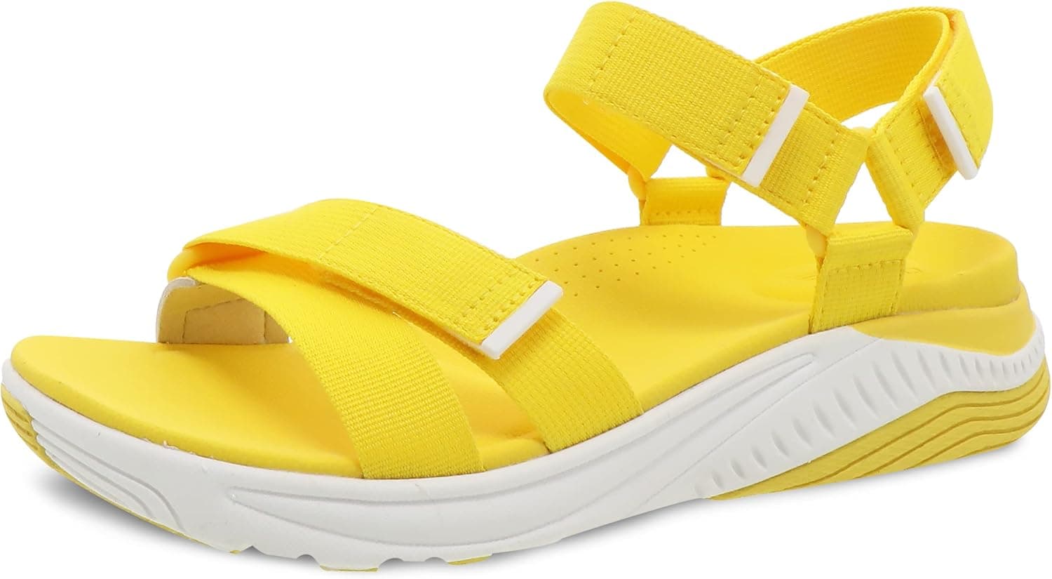 Dansko Racquel Fully Adjustable Sport Sandal for Women – Lightweight EVA Midsole and Rubber Outsole – Natural Arch Technology for Added Support – Hook and Loop Closures
