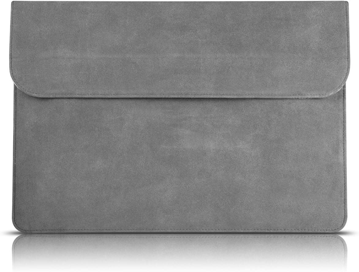 15-15.4 Inch MacBook Pro Laptop Case Sleeve with Stand,iAlegant Ultrabook Bag PU Leather Protective Notebook Carrying Case Cover ONLY for 2016-2017 MacBook Pro (Grey)