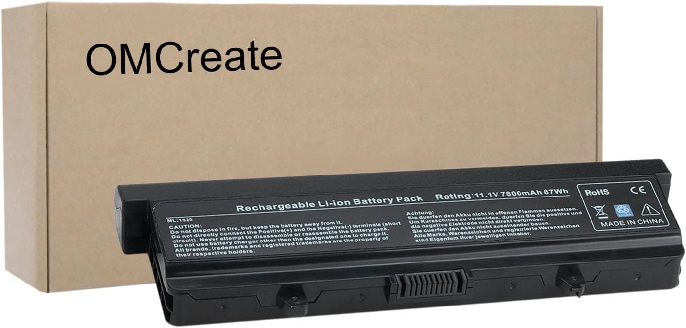 OMCreate 9-Cell Battery for Dell Inspiron 1525 1545 PP29L PP41L, fits P/N X284G M911G GP952-12 Months Warranty