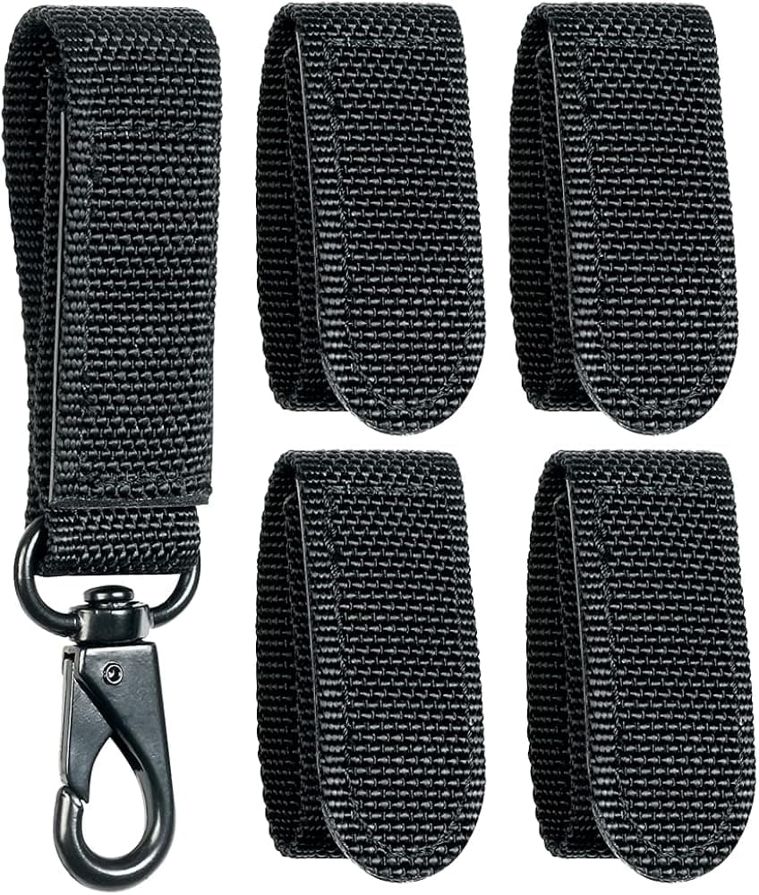 TAFTACFR Duty Belt Keeper with Double Snaps(Set of 4) +1 Keeper With Strong Metal Key Clip(1 Pack)