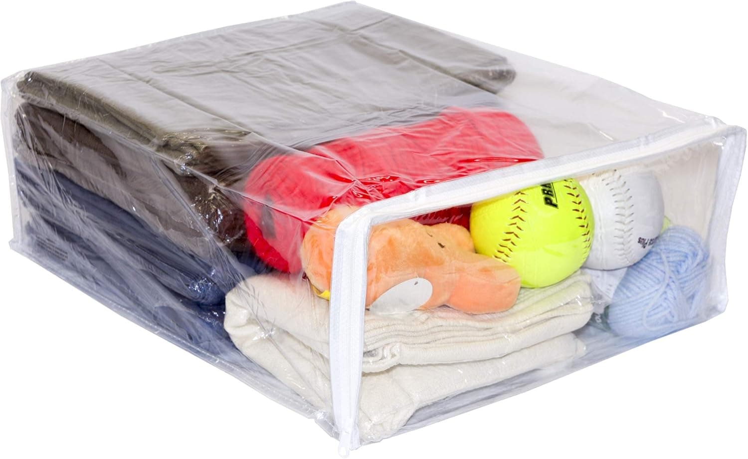 Clear Vinyl Zippered Storage Bags 15 x 18 x 6 Inch 10-Pack