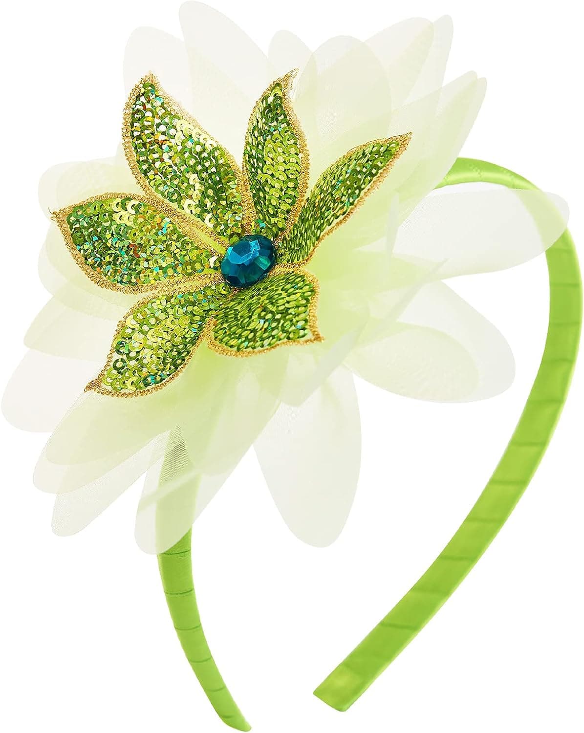 JiaDuo Teen Girls Princess Costume Headband Green Halloween Dress up Accessories