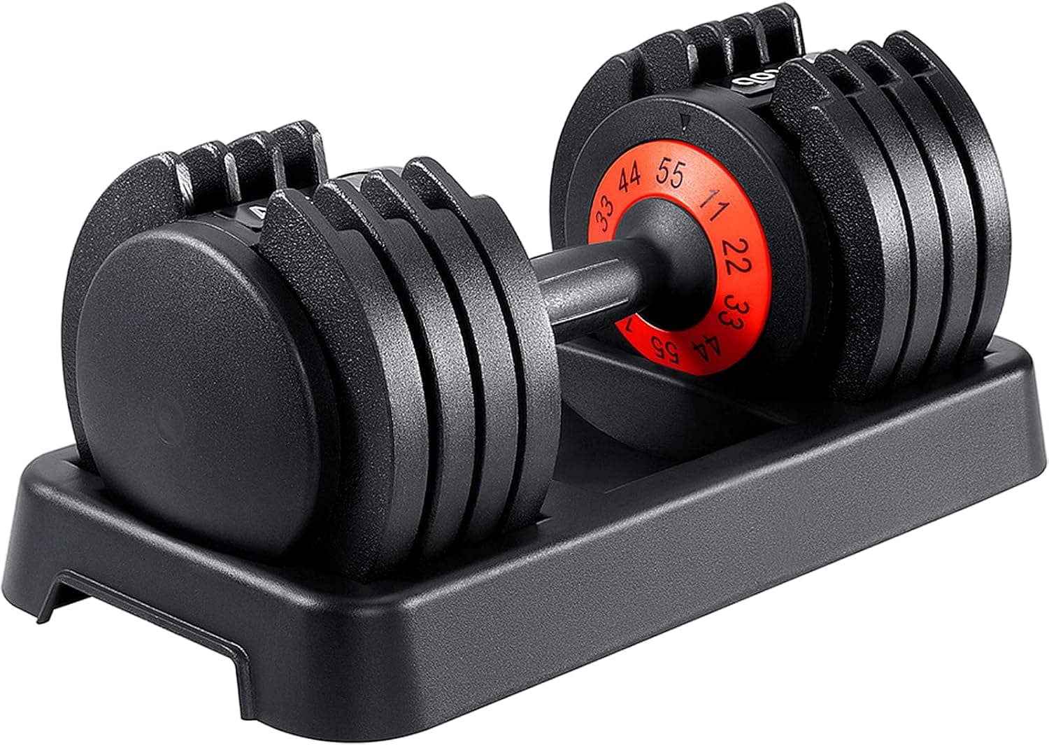 AOTOB Adjustable Dumbbell Rack Fitness Dumbbell Set Stand with 4 Steady Adjustable Holder for Home Gym Set (Grey)