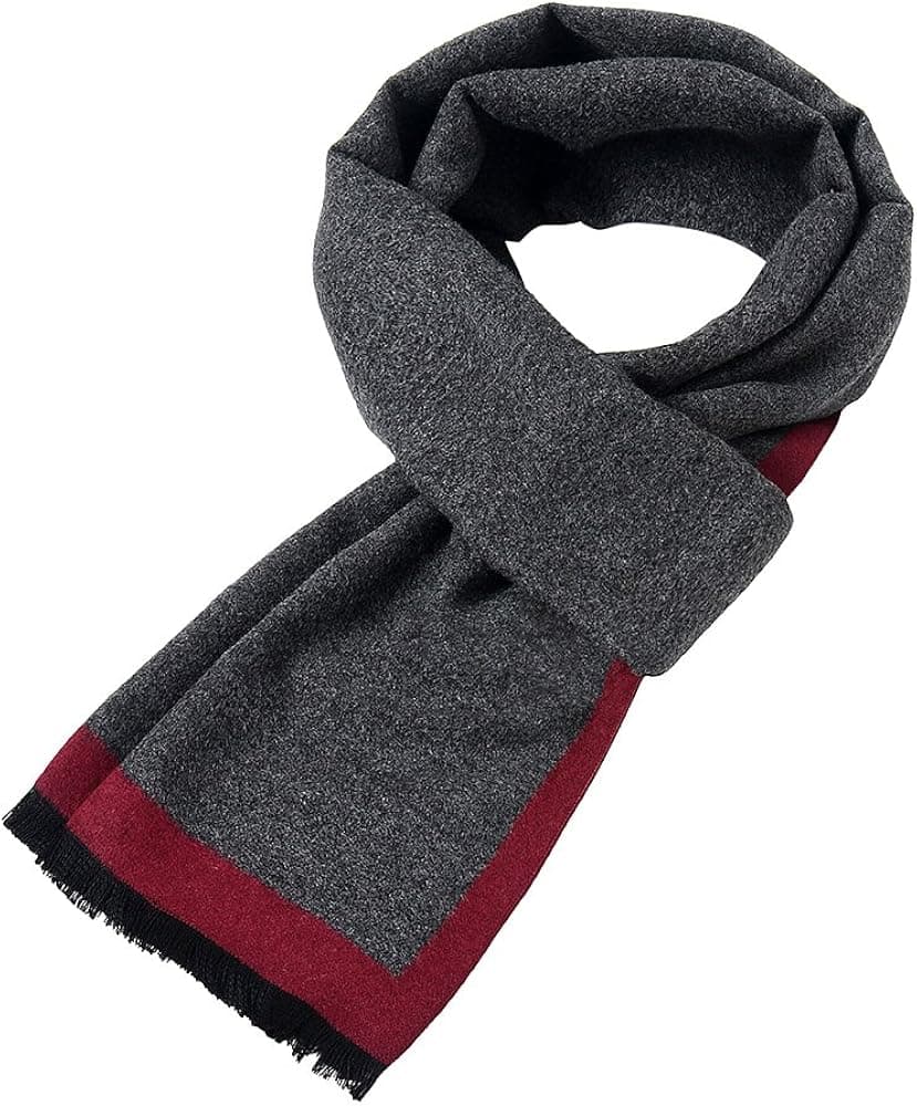 Mens Soft Scarf For Autumn And Winter,Simple And Elegant Long Thick Plush Scarf