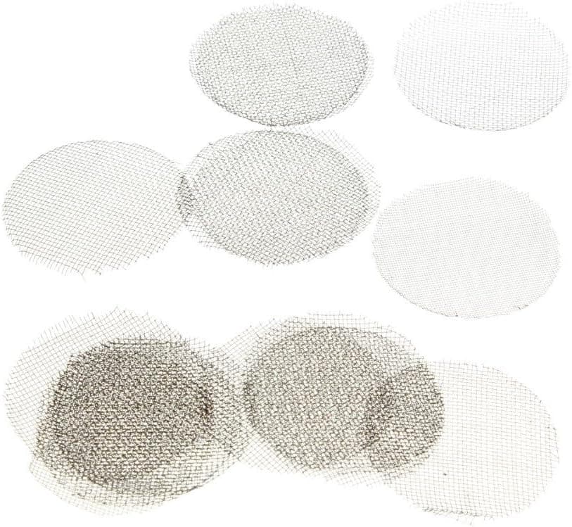 Funnytoday365 Multifunctional Hookah Water Pipe 100X Stainless Steel Tobacco Smoking Accessories Metal Filters Smoke Pipe Screen Gauze 19Mm