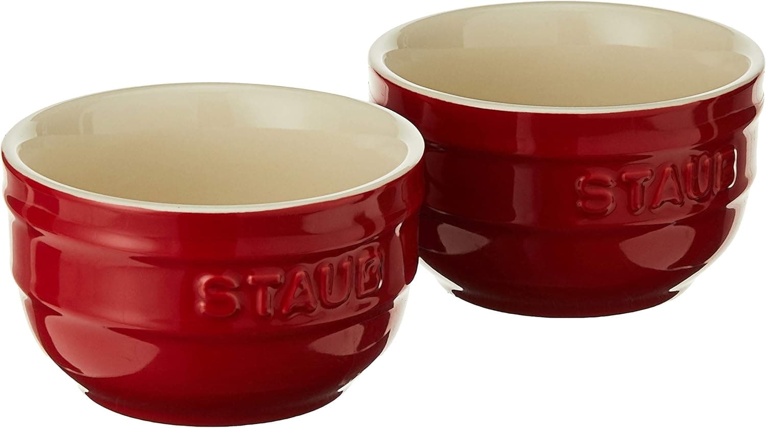 STAUB Ceramics Prep Bowl Set, 2-piece, Cherry