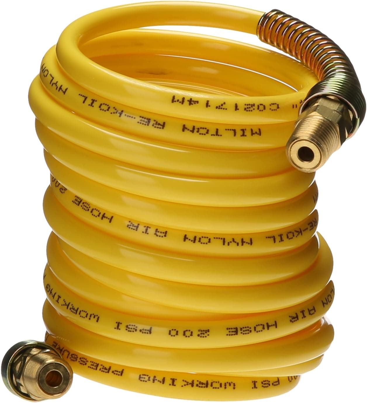 Milton 1667 Nylon Air Hose Recoil 1/4X12, Yellow