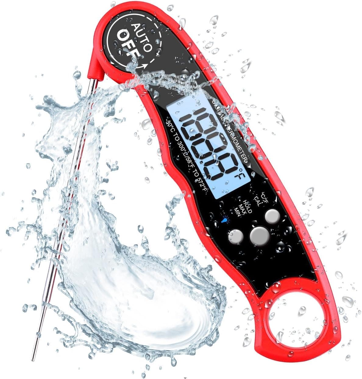 Digital Food Cooking Thermometer Instant Read Thermometer Barbecue Thermometer Candy Thermometer Meat Thermometer for Kitchen BBQ Grill Smoker Meat Candy Milk Outdoor Cooking