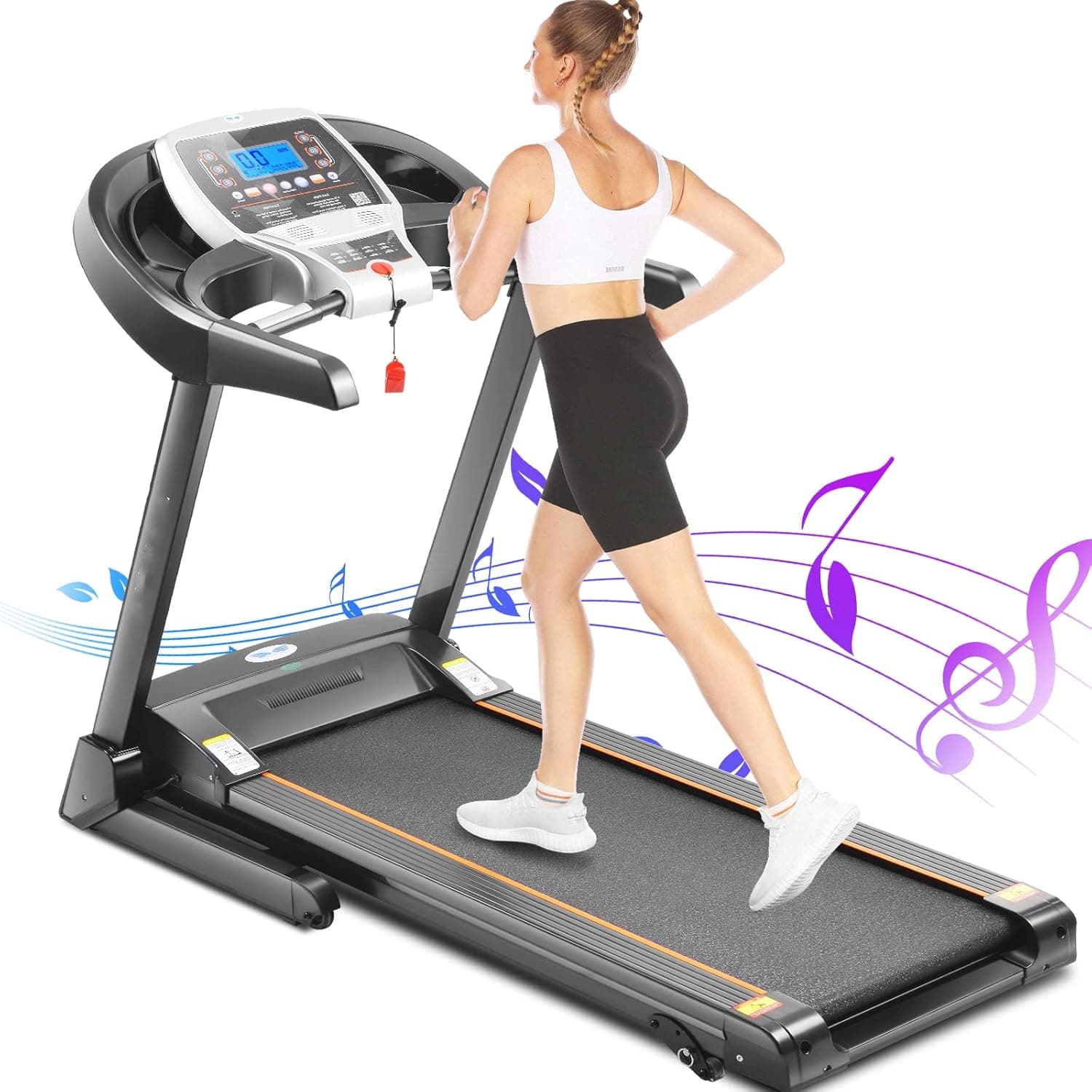 Electric Home Treadmill Machine for Walking Running Folding Treadmill with Incline