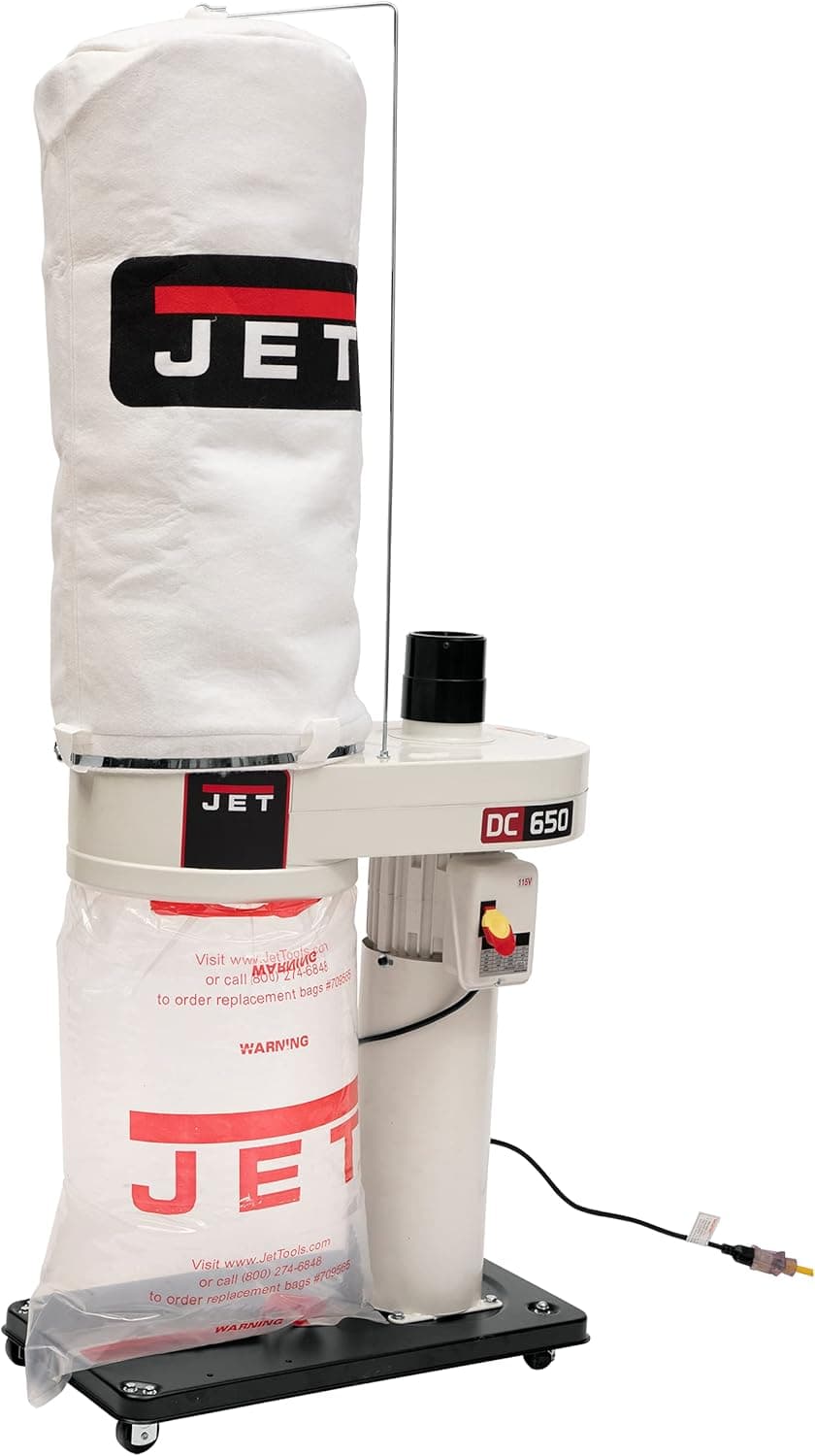 JET DC-650MK Dust Collector, 5-Micron Bag Filter, 650 CFM, 1 HP, 1Ph 115/230V (708642MK)