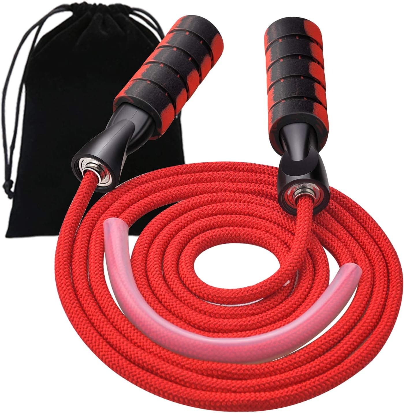 VATI Jump Rope, Tangle-Free Ball Bearing Rapid Speed Skipping Rope wit Memory Foam Antiskid Handles Adjustable Jumping Ropes for Kids/ Women/ Men, Ideal for Indoor/ Outdoor Workout, Aerobic Exercise