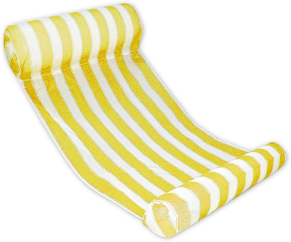 Premium Swimming Pool Float Hammock, Inflatable Swimming Pools Lounger, Water Hammock Lounge, Luxury Swimming Pool and Ocean Lilo (Tangerine)