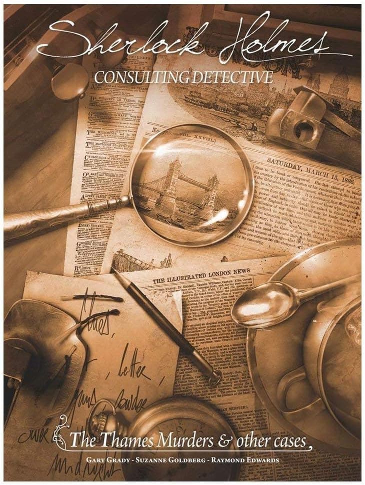 Sherlock Holmes Consulting Detective - The Thames Murders & Other Cases Board/ Mystery Game for Teens and Adults | Ages 14+ | 1-8 Players | Average Playtime 90 Min. | Made by Space Cowboys