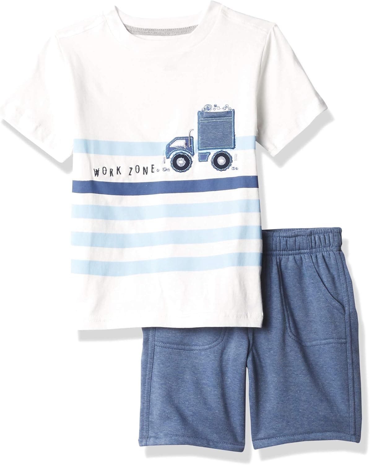 Kids Headquarters boys 2-piece Short Set, Top & Shorts, Soft & Comfortable