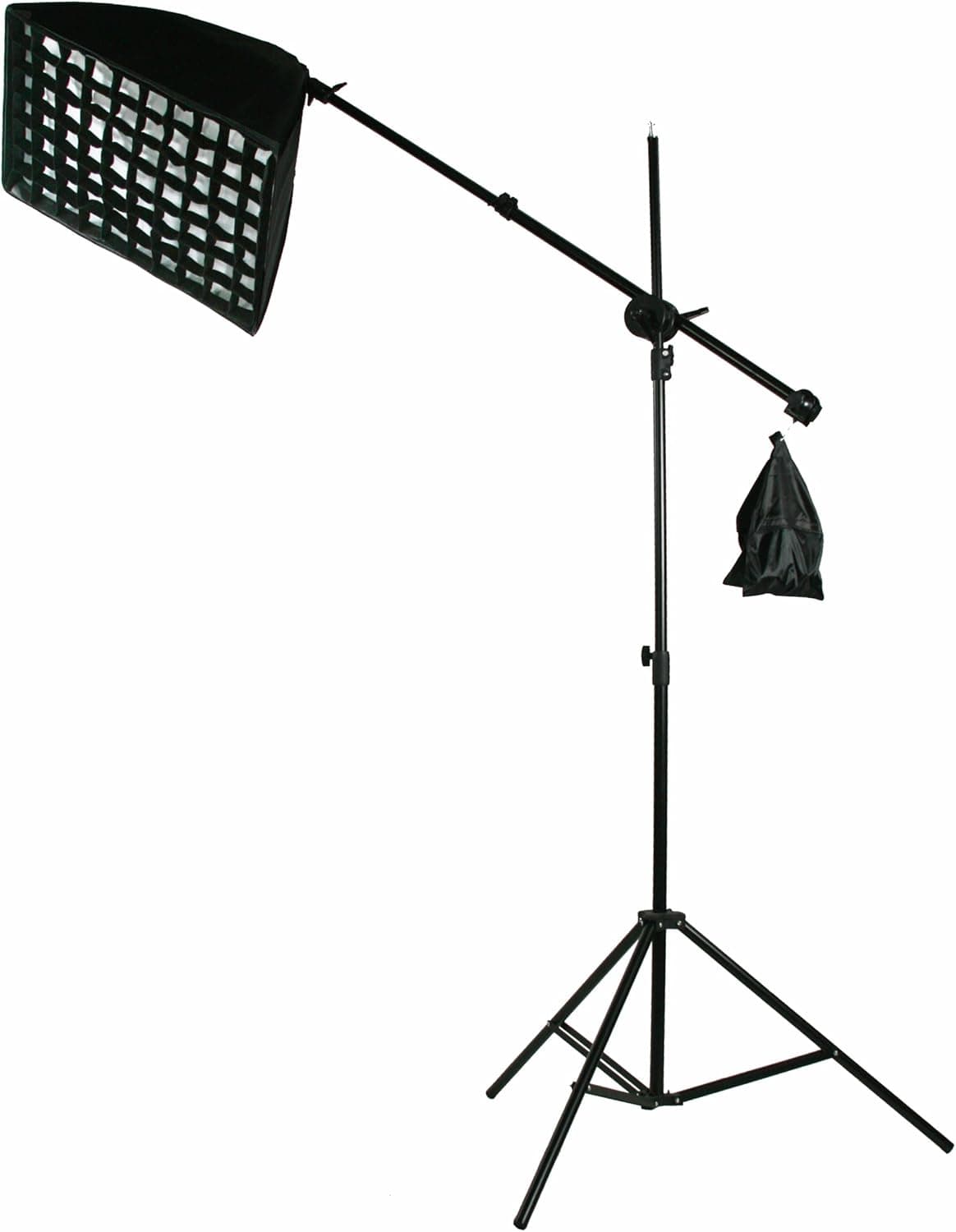 ePhoto 3 x Premium Honeycomb Softbox Photography Studio Video Lighting Kit Boom Stand Hair Light with 3 Chromakey Black, White, Green Muslin Supporting Background Stand System Case HGD2-69BWG
