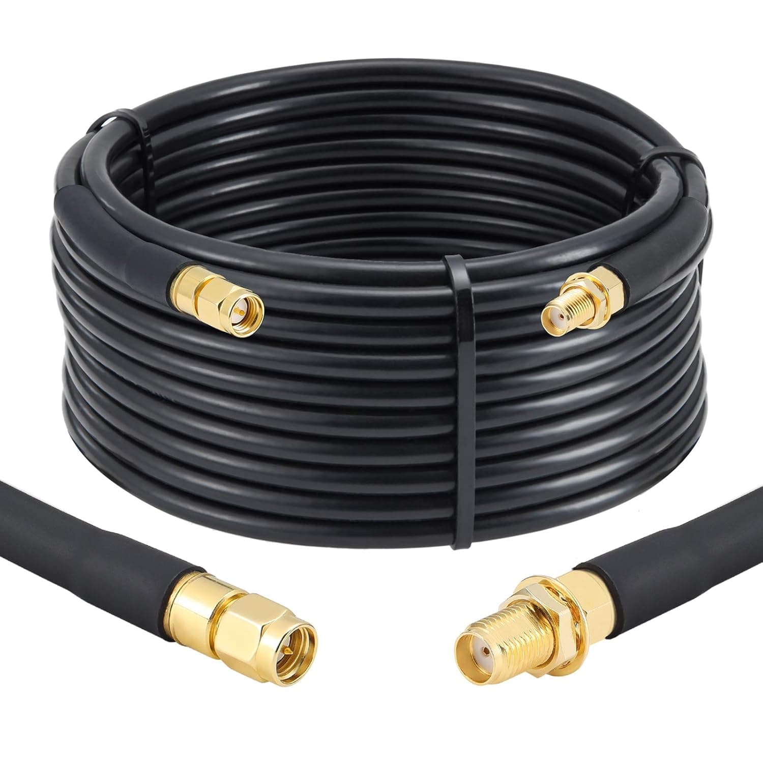 XRDS -RF 25ft SMA Male to SMA Female Coax Extension Cable, 50 Ohm KMR240 Low Loss SMA Coax Coaxial Cable with SMA Connectors for 3G/4G/5G/LTE/ADS-B/WiFi/Ham/Radio