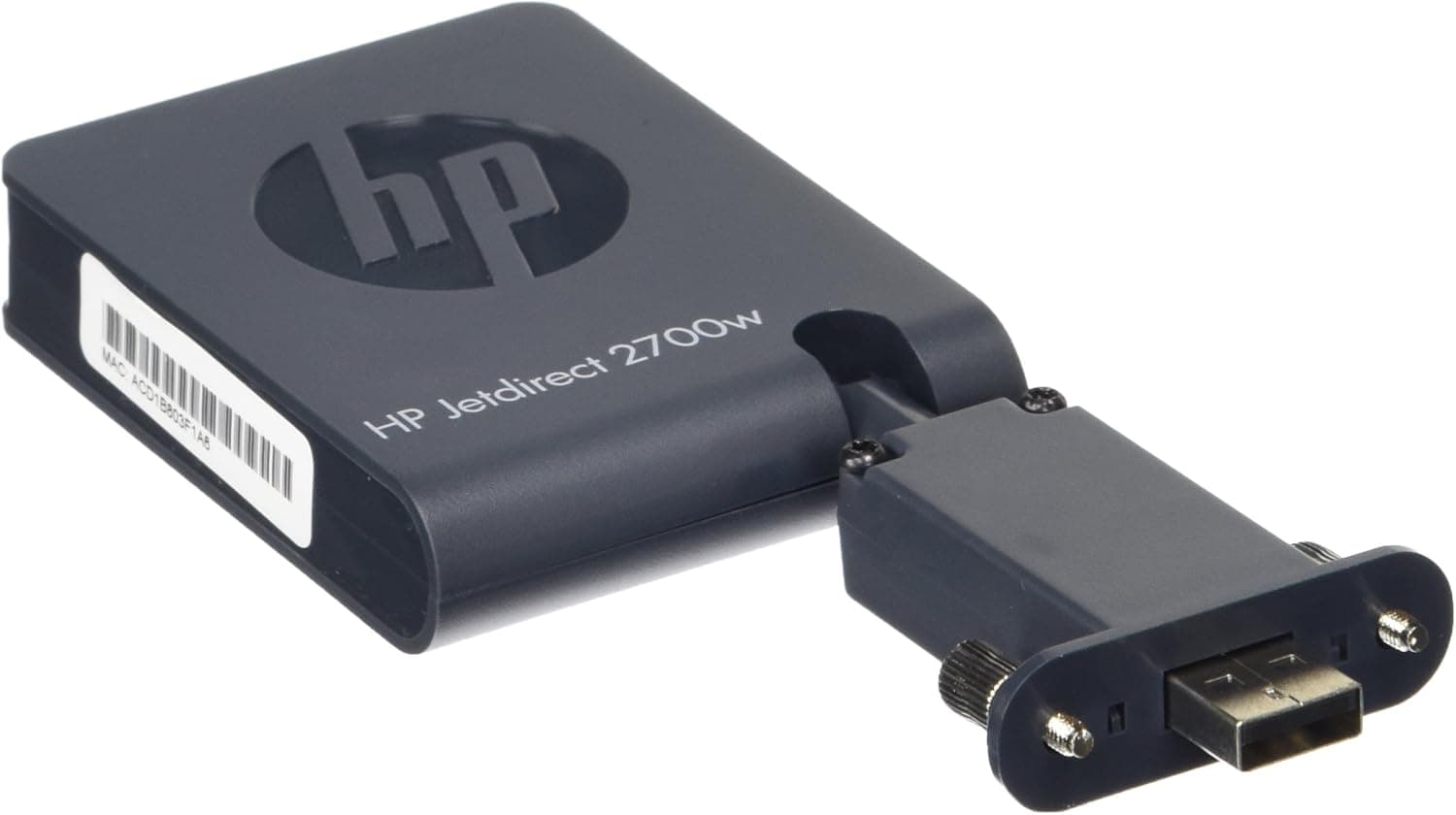 HP Jetdirect 2700w - Servidor de impresión (Wireless LAN, IEEE 802.11b, IEEE 802.11g, IEEE 802.11n, 128-bit AES, EAP, EAP-TLS, LEAP, PEAP, SSL/TLS, TKIP, WEP, WPA, WPA2, IPv4/IPv6: SNMPv1/v2c/v3, HTTP, HTTPS, FTP, TFTP, 9100, LPD, IPP, Secure-IPP, WS Discovery, WS Print, IBM iSeries, Novell NetWare 5.x, Yes, Microsoft Windows 7/Vista/Vista 64-bit/ XP/XP 64-bit/Server 2008/2008 64-bit/Server 2003/2003 64-bit)