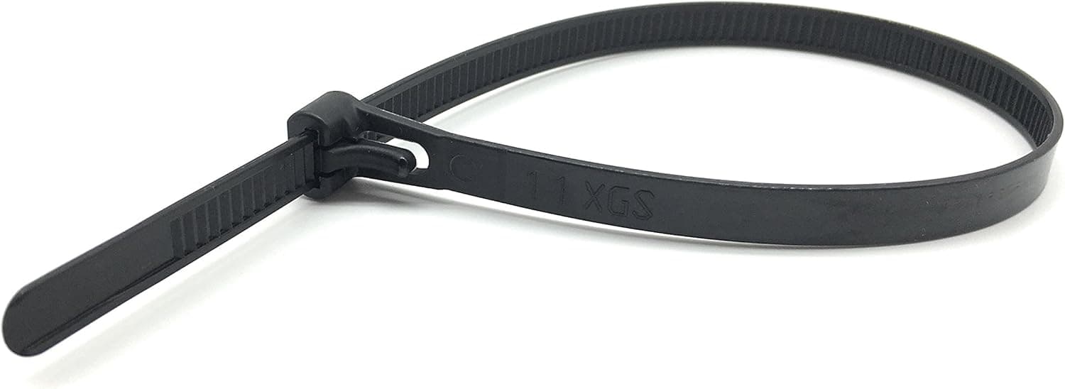 HOTUN 100 Pcs Reusable Releasable Adjustable Nylon Cable Zip Ties(6 Inch,Black)