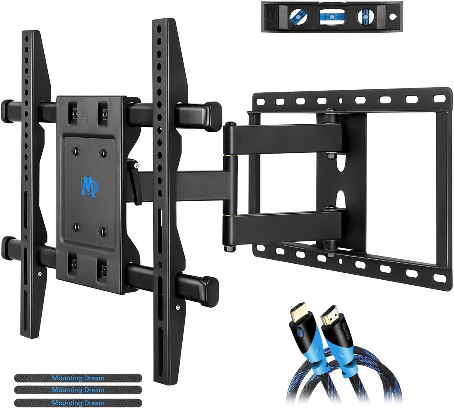 Mounting Dream Full Motion TV Wall Mount Bracket, Fits Most of 26-55 Inches LED, LCD and Plasma TV, Mount with Articulating Arm, 78 LBS Loading Capacity, Max 400 x 400mm VESA, MD2295-M