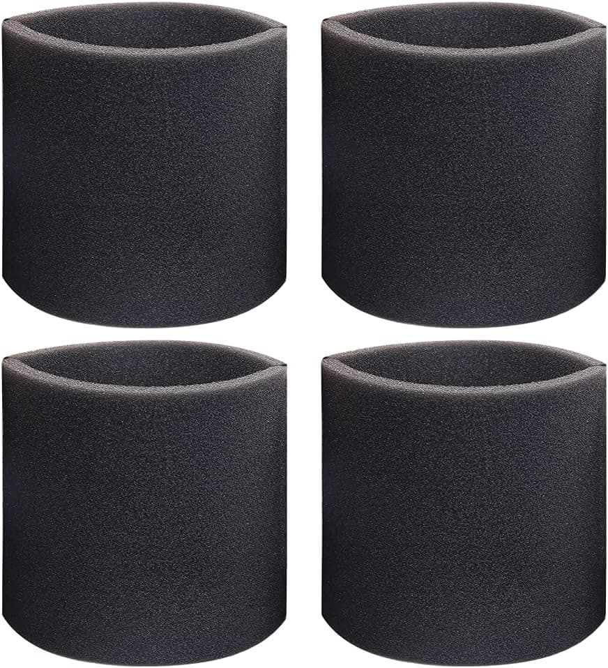 4 Pack 90585 Foam Sleeve Filter for Shop Vac Wet Dry Vacumm Cleaners 5 Gallon and Above, Replace Part # 90585 9058500 Type R