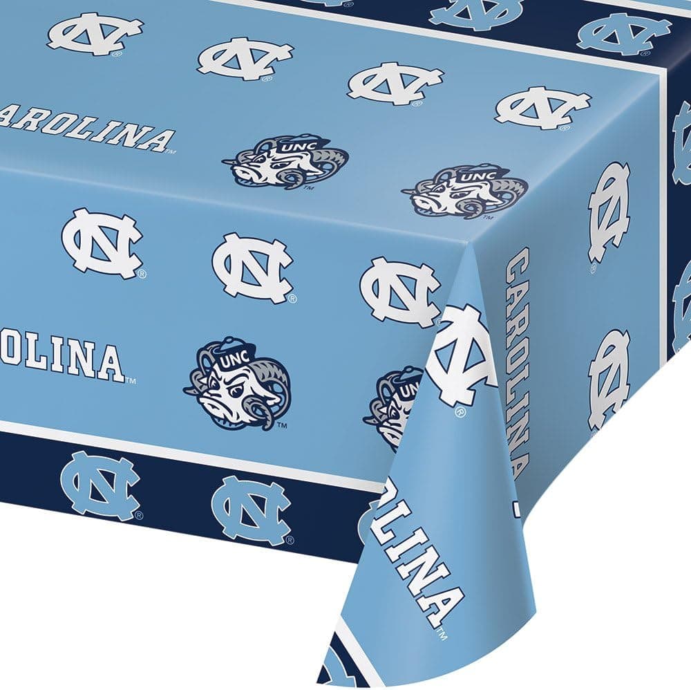 Creative Converting North Usrolina Tar Heels Plastic Banquet Table Cover, 54"x108"