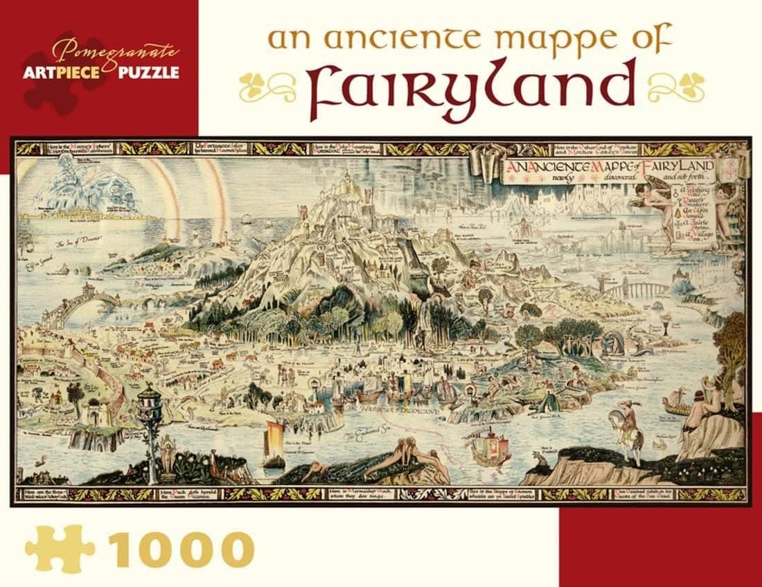 an Anciente Mappe of Fairyland 1000 Piece Jigsaw Puzzle 32 x 16in