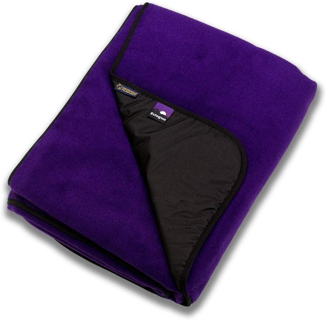 Go-Blanket Waterproof Polartec Picnic Blanket - Blue Plum (Purple)
