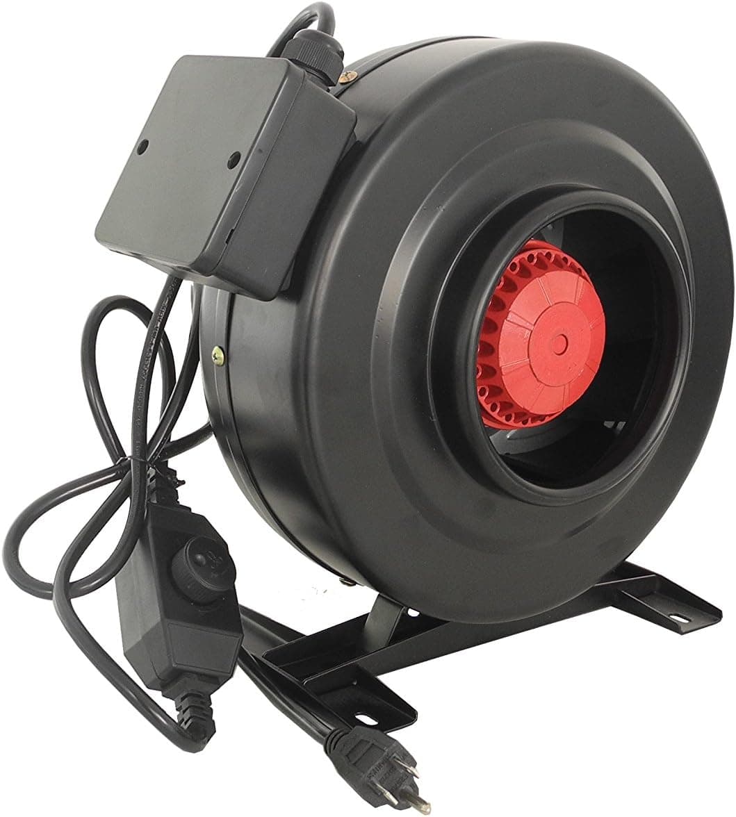 DLS 6-inch 410 CFM Inline Fan Carbon Filter Combo With Fans Speed Controller and 25-Feet-Grow Ducting for Grow Tent Exhaust Kit