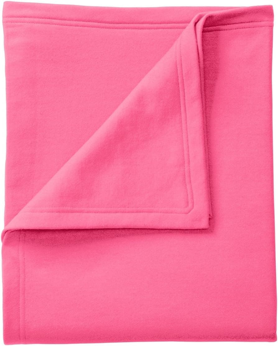 Port & Company Core Fleece Sweatshirt Blanket OSFA Neon Pink