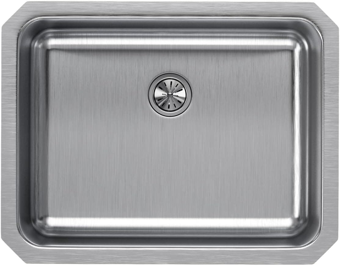 Elkay ELUH2115PD Lustertone Classic Single Bowl Undermount Stainless Steel Sink with Perfect Drain