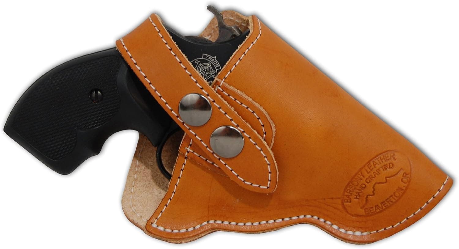 Barsony New Saddle Tan Leather OWB Holster for Snub Nose 2" 22 38 357 41 Revolvers