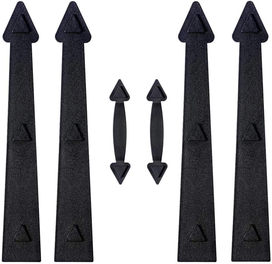 Garage Door Magnetic Decorative Hardware Kit 4 Garage Door Hinges 2 Garage Door Handles Car Garage Door Magnets Decoration for Carriage Door Barn Farmhouse Metal Door