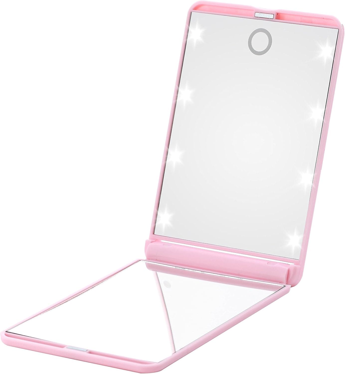 Miss Sweet Compact Mirror with Led Lights for Purse 2X (Pink)