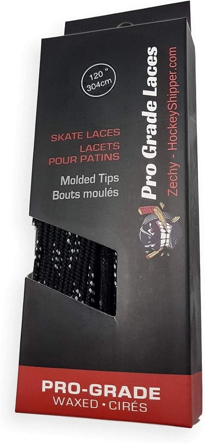 Hockey Laces Waxed - Specifically Made for Skates - Ice Hockey, Roller Skates - One Pair - Sizes (72, 84, 96, 108, 120, 130)