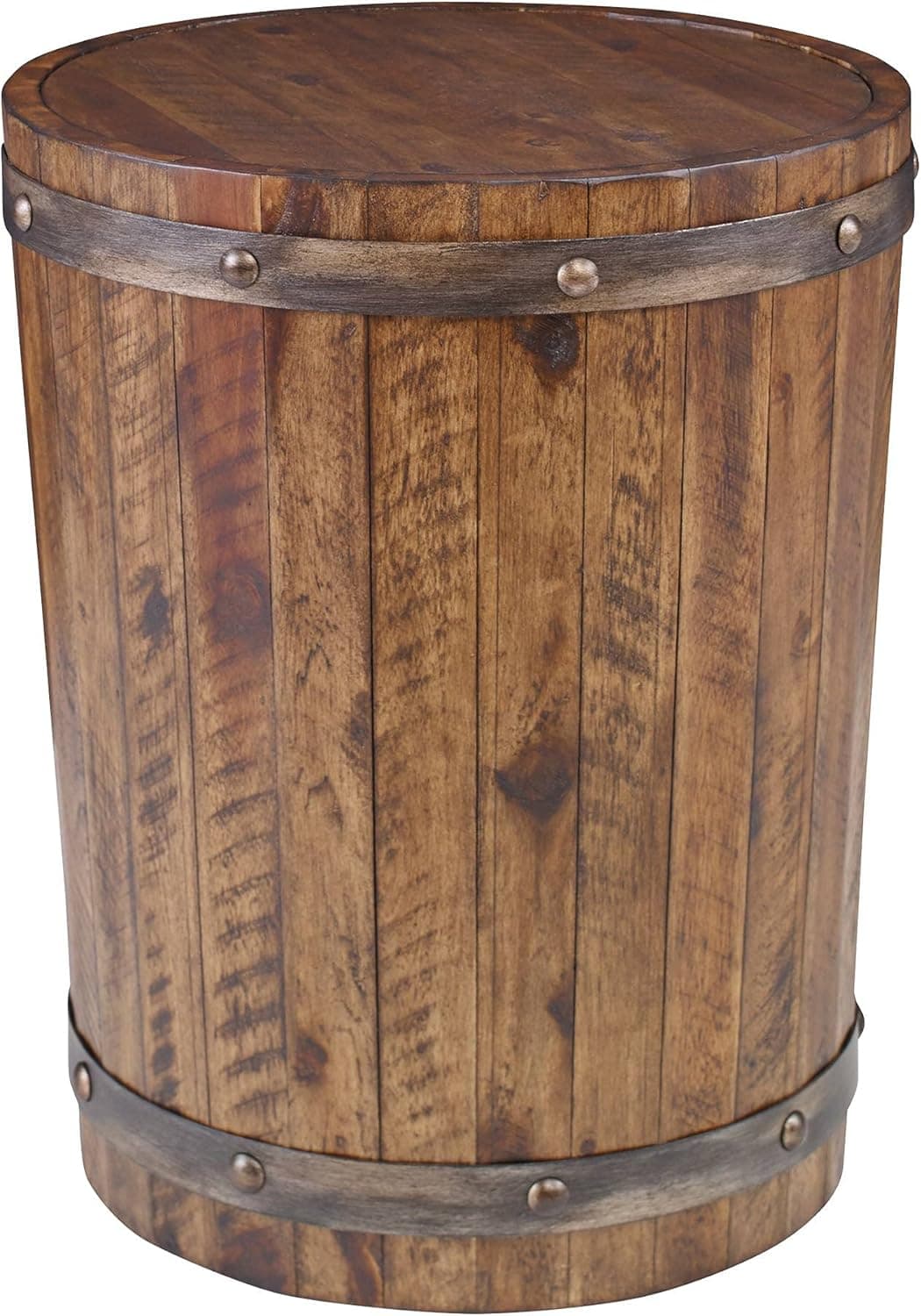 Uttermost Ceylon 19" Wide Weathered Walnut Wine Barrel Accent Table